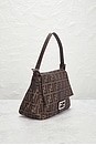 view 4 of 10 Fendi Zucca Mama Forever Baguette Shoulder Bag in Tobacco Brown