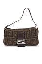 view 1 of 10 Fendi Zucca Baguette Shoulder Bag in Tobacco Brown