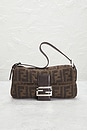 view 2 of 10 Fendi Zucca Baguette Shoulder Bag in Tobacco Brown