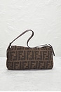 view 3 of 10 Fendi Zucca Baguette Shoulder Bag in Tobacco Brown