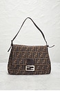 view 2 of 9 Fendi Zucca Mama Forever Baguette Shoulder Bag in Tobacco Brown