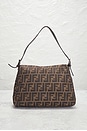 view 3 of 9 Fendi Zucca Mama Forever Baguette Shoulder Bag in Tobacco Brown