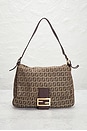 view 2 of 10 Fendi Zucchino Mama Baguette Shoulder Bag in Beige