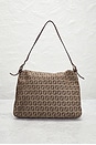 view 3 of 10 Fendi Zucchino Mama Baguette Shoulder Bag in Beige