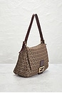 view 4 of 10 Fendi Zucchino Mama Baguette Shoulder Bag in Beige