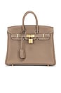 view 1 of 9 Hermes Taurillon Clemence Birkin 25 Handbag in Etoupe