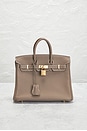 view 2 of 9 Hermes Taurillon Clemence Birkin 25 Handbag in Etoupe