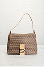 view 2 of 9 Fendi Zucchino Mama Baguette Shoulder Bag in Beige