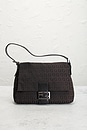 view 2 of 8 Fendi Zucchino Mama Baguette Shoulder Bag in Brown