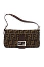 view 1 of 8 Fendi Zucca Baguette Shoulder Bag in Tobacco Brown