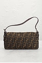 view 3 of 8 Fendi Zucca Baguette Shoulder Bag in Tobacco Brown