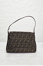 view 3 of 10 Fendi Zucca Mama Forever Baguette Shoulder Bag in Brown