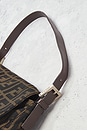 view 8 of 10 Fendi Zucca Mama Forever Baguette Shoulder Bag in Brown