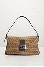 view 2 of 9 Fendi Zucchino Baguette Shoulder Bag in Brown