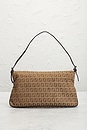 view 3 of 9 Fendi Zucchino Baguette Shoulder Bag in Brown