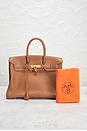 view 10 of 10 Hermes Togo Birkin 35 Retourne Handbag in Gold