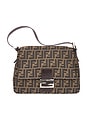 view 1 of 10 Fendi Zucca Mama Forever Baguette Shoulder Bag in Tobacco Brown