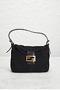 view 2 of 10 Fendi Suede Mama Baguette Shoulder Bag in Black