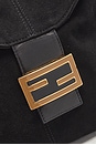 view 5 of 10 Fendi Suede Mama Baguette Shoulder Bag in Black