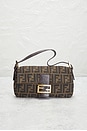 view 2 of 10 Fendi Zucca Baguette Shoulder Bag in Brown