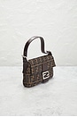 view 4 of 10 Fendi Zucca Baguette Shoulder Bag in Brown