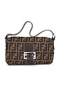 view 1 of 10 Fendi Zucca Baguette Shoulder Bag in Brown