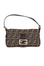 view 1 of 10 Fendi Zucca Baguette Shoulder Bag in Brown