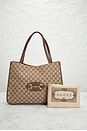 view 10 of 10 Gucci Horsebit 1955 Tote Bag in Beige