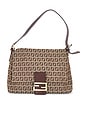 view 1 of 10 Fendi Zucchino Mama Baguette Shoulder Bag in Brown