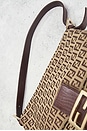 view 10 of 10 Fendi Zucchino Mama Baguette Shoulder Bag in Brown