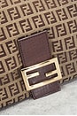 view 5 of 10 Fendi Zucchino Mama Baguette Shoulder Bag in Brown
