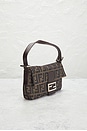 view 4 of 8 Fendi Zucca Baguette Shoulder Bag in Brown