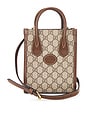 view 1 of 10 Gucci Retro Interlocking G Mini Tote Bag in Brown