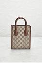 view 3 of 10 Gucci Retro Interlocking G Mini Tote Bag in Brown