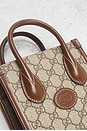 view 7 of 10 Gucci Retro Interlocking G Mini Tote Bag in Brown