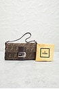 view 10 of 10 Fendi Zucca Baguette Shoulder Bag in Tobacco Brown