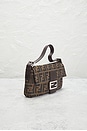 view 4 of 10 Fendi Zucca Baguette Shoulder Bag in Tobacco Brown