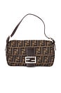 view 1 of 9 Fendi Zucca Baguette Shoulder Bag in Tobacco Brown