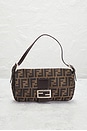 view 2 of 9 Fendi Zucca Baguette Shoulder Bag in Tobacco Brown