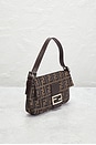 view 4 of 9 Fendi Zucca Baguette Shoulder Bag in Tobacco Brown