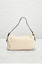 view 3 of 10 Fendi Zucca Baguette Shoulder Bag in White