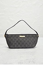 view 2 of 10 Gucci Denim GG Boat Pochette Shoulder Bag in Black