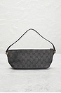 view 3 of 10 Gucci Denim GG Boat Pochette Shoulder Bag in Black