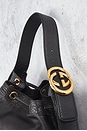 view 5 of 10 Gucci Interlocking Icon Drawstring Hobo Bag in Black