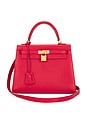 view 1 of 10 Hermes Veau Epsom Kelly 25 Handbag in Rouge