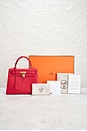 view 10 of 10 Hermes Veau Epsom Kelly 25 Handbag in Rouge