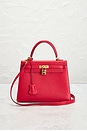 view 2 of 10 Hermes Veau Epsom Kelly 25 Handbag in Rouge