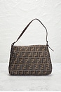 view 3 of 10 Fendi Zucca Mama Forever Baguette Shoulder Bag in Tobacco Brown