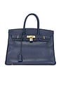 view 1 of 10 SAC À MAIN HERMES in Blue Saphir