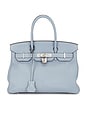 view 1 of 10 SAC À MAIN HERMES in Blue Lin